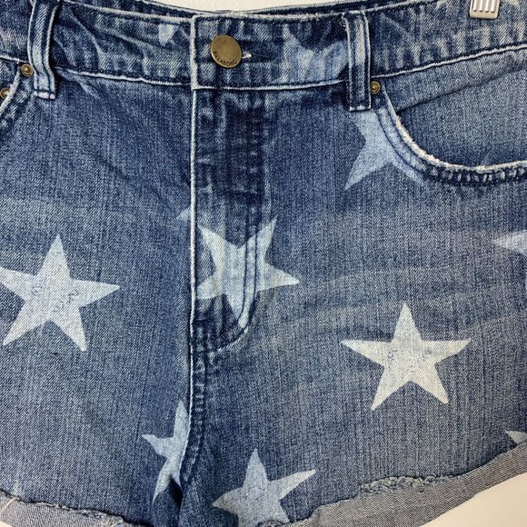 Billabong Seeing Star denim cutoff star shorts 31 - Picture 3 of 8